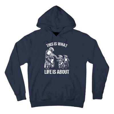 Dirt Bike Dad Motocross Motorcycle Biker Father And Son Tall Hoodie