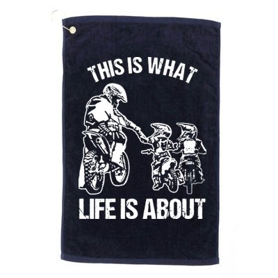 Dirt Bike Dad Motocross Motorcycle Biker Father And Son Golf Towel
