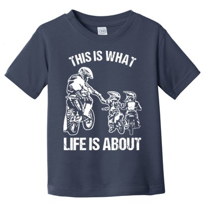 Dirt Bike Dad Motocross Motorcycle Biker Father And Son Toddler T-Shirt