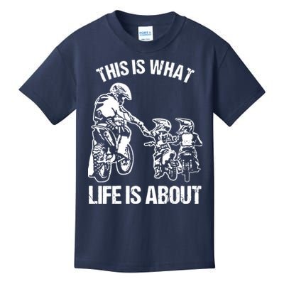 Dirt Bike Dad Motocross Motorcycle Biker Father And Son Kids T-Shirt