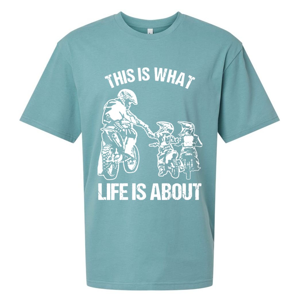Dirt Bike Dad Motocross Motorcycle Biker Father And Son Sueded Cloud Jersey T-Shirt