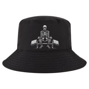 Deadlifting Bodybuilding Deadlifter Skeleton Gym Lifting Gift Cool Comfort Performance Bucket Hat