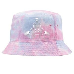 Deadlifting Bodybuilding Deadlifter Skeleton Gym Lifting Gift Tie-Dyed Bucket Hat