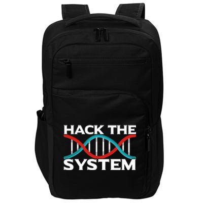 Diy Biology Dna Double Helix Hack The System Biohacker Gift Impact Tech Backpack