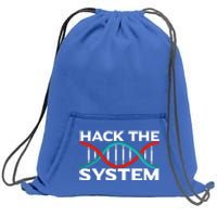 Diy Biology Dna Double Helix Hack The System Biohacker Gift Sweatshirt Cinch Pack Bag