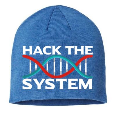 Diy Biology Dna Double Helix Hack The System Biohacker Gift Sustainable Beanie