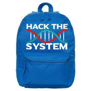 Diy Biology Dna Double Helix Hack The System Biohacker Gift 16 in Basic Backpack