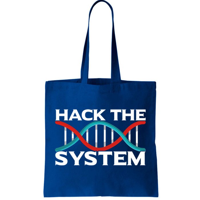 Diy Biology Dna Double Helix Hack The System Biohacker Gift Tote Bag