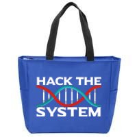 Diy Biology Dna Double Helix Hack The System Biohacker Gift Zip Tote Bag