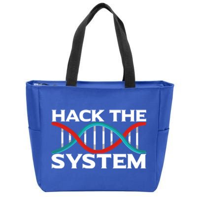 Diy Biology Dna Double Helix Hack The System Biohacker Gift Zip Tote Bag