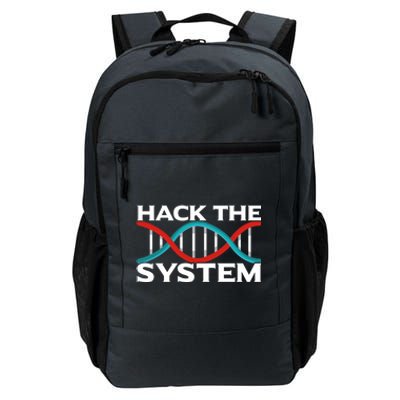 Diy Biology Dna Double Helix Hack The System Biohacker Gift Daily Commute Backpack