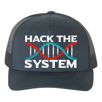 Diy Biology Dna Double Helix Hack The System Biohacker Gift Yupoong Adult 5-Panel Trucker Hat