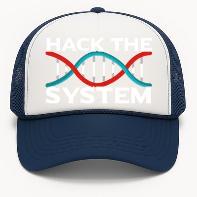 Diy Biology Dna Double Helix Hack The System Biohacker Gift Trucker Hat