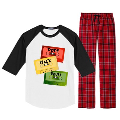 Dope Black Doula Black History Month Black Birth Matters Gift Raglan Sleeve Pajama Set