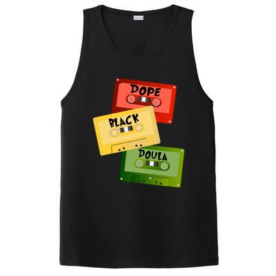 Dope Black Doula Black History Month Black Birth Matters Gift PosiCharge Competitor Tank