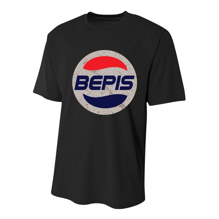 Distressed BEPIS Dank Meme Youth Performance Sprint T-Shirt