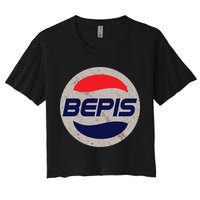 Distressed BEPIS Dank Meme Crop Top