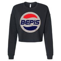 Distressed BEPIS Dank Meme Cropped Pullover Crew