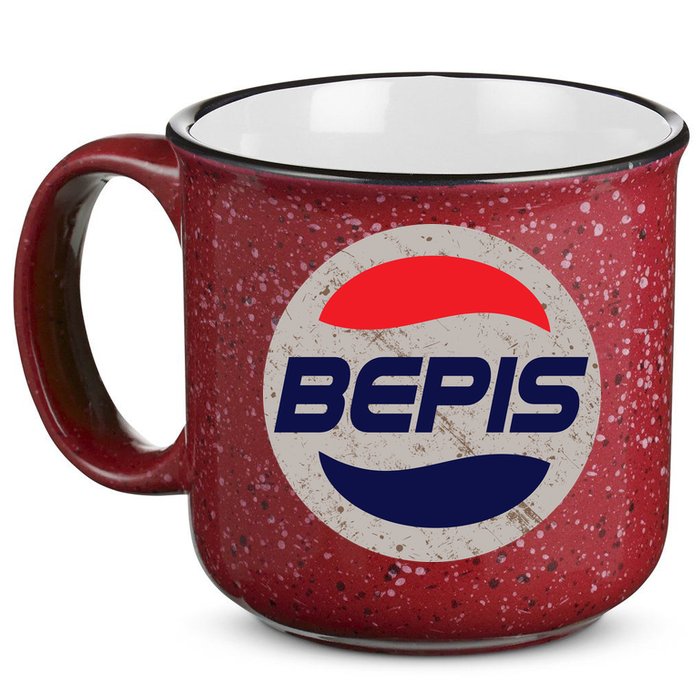 Distressed BEPIS Dank Meme 15oz Campfire Ceramic Mug