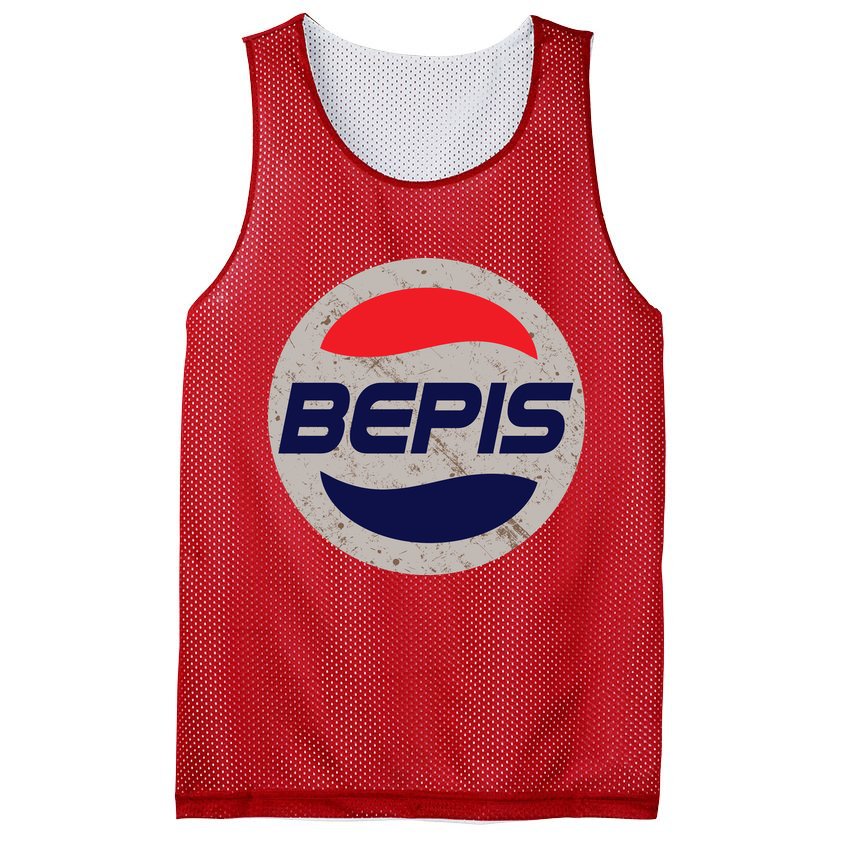 Distressed BEPIS Dank Meme Mesh Reversible Basketball Jersey Tank