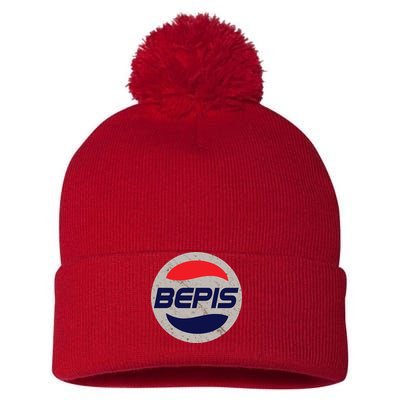 Distressed BEPIS Dank Meme Pom Pom 12in Knit Beanie