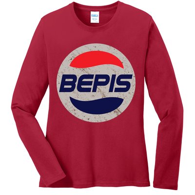 Distressed BEPIS Dank Meme Ladies Long Sleeve Shirt