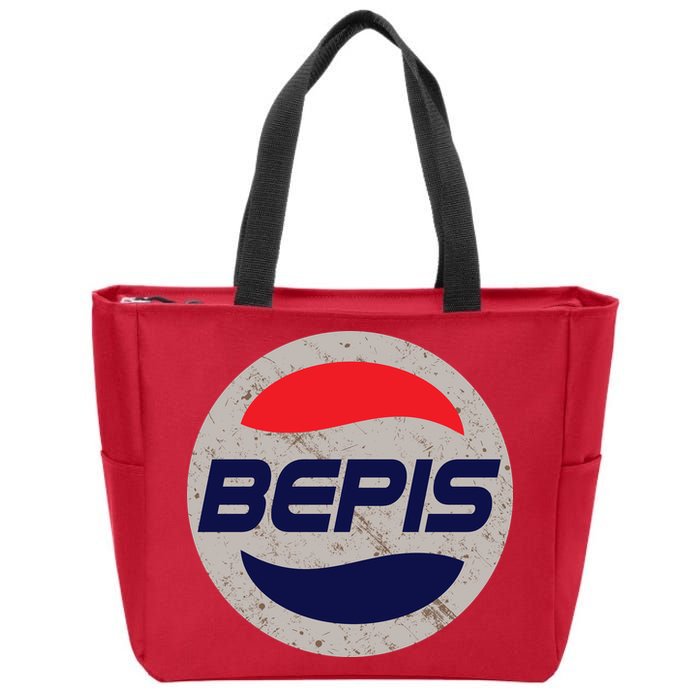 Distressed BEPIS Dank Meme Zip Tote Bag