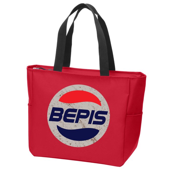 Distressed BEPIS Dank Meme Zip Tote Bag