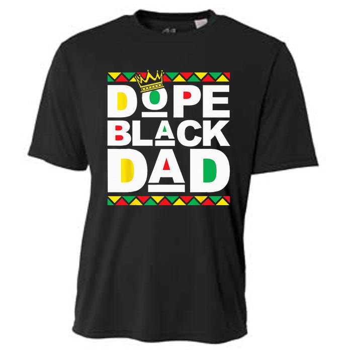 Dope Black Dad Juneteenth Black History Month Pride Fathers Cooling Performance Crew T-Shirt