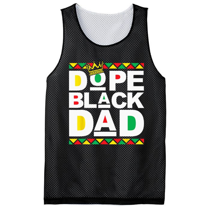 Dope Black Dad Juneteenth Black History Month Pride Fathers Mesh Reversible Basketball Jersey Tank