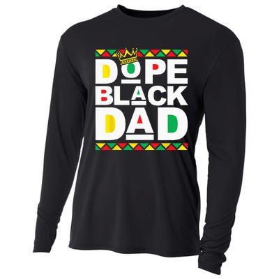 Dope Black Dad Juneteenth Black History Month Pride Fathers Cooling Performance Long Sleeve Crew