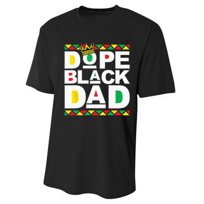 Dope Black Dad Juneteenth Black History Month Pride Fathers Performance Sprint T-Shirt