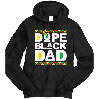 Dope Black Dad Juneteenth Black History Month Pride Fathers Tie Dye Hoodie