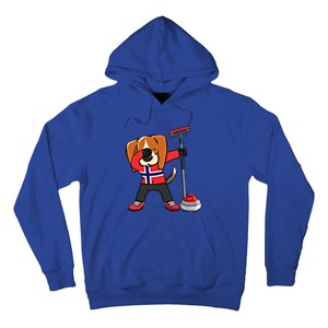 Dabbing Beagle Dog Norway Curling Lovers Jersey Winter Sport Gift Hoodie