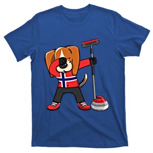 Dabbing Beagle Dog Norway Curling Lovers Jersey Winter Sport Gift T-Shirt