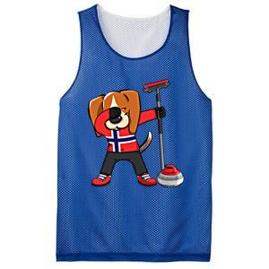 Dabbing Beagle Dog Norway Curling Lovers Jersey Winter Sport Gift Mesh Reversible Basketball Jersey Tank