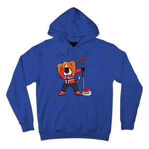 Dabbing Beagle Dog Norway Curling Lovers Jersey Winter Sport Gift Tall Hoodie