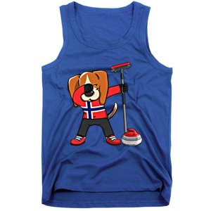 Dabbing Beagle Dog Norway Curling Lovers Jersey Winter Sport Gift Tank Top