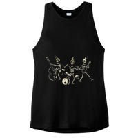 Dem Bones Dancing Singing Skeleton Rock Band Ladies PosiCharge Tri-Blend Wicking Tank