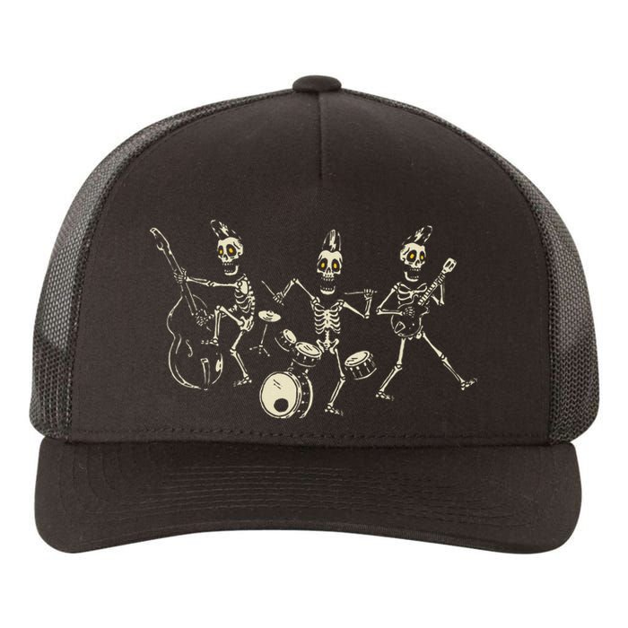 Dem Bones Dancing Singing Skeleton Rock Band Yupoong Adult 5-Panel Trucker Hat