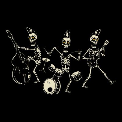 Dem Bones Dancing Singing Skeleton Rock Band T-Shirt