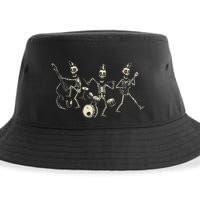 Dem Bones Dancing Singing Skeleton Rock Band Sustainable Bucket Hat
