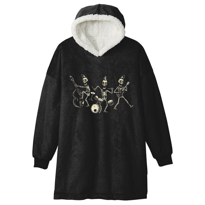 Dem Bones Dancing Singing Skeleton Rock Band Hooded Wearable Blanket