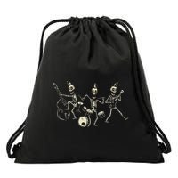 Dem Bones Dancing Singing Skeleton Rock Band Drawstring Bag