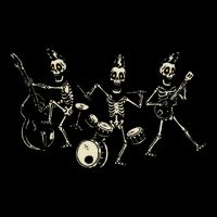 Dem Bones Dancing Singing Skeleton Rock Band Drawstring Bag