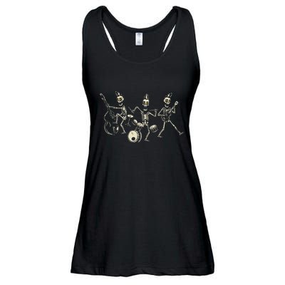 Dem Bones Dancing Singing Skeleton Rock Band Ladies Essential Flowy Tank