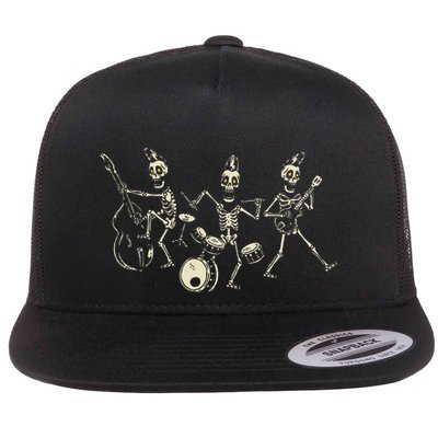 Dem Bones Dancing Singing Skeleton Rock Band Flatbill Hat
