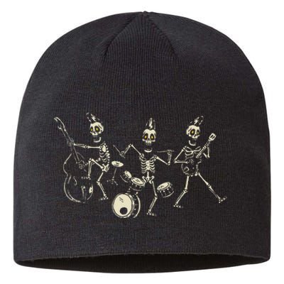 Dem Bones Dancing Singing Skeleton Rock Band Sustainable Beanie