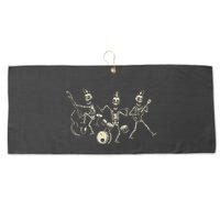 Dem Bones Dancing Singing Skeleton Rock Band Large Microfiber Waffle Golf Towel