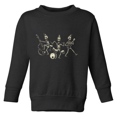 Dem Bones Dancing Singing Skeleton Rock Band Toddler Sweatshirt